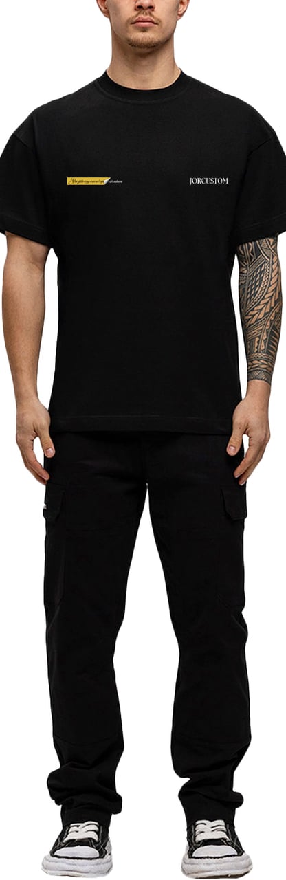 JORCUSTOM AngelTwo Loose Fit T-Shirt Black Zwart