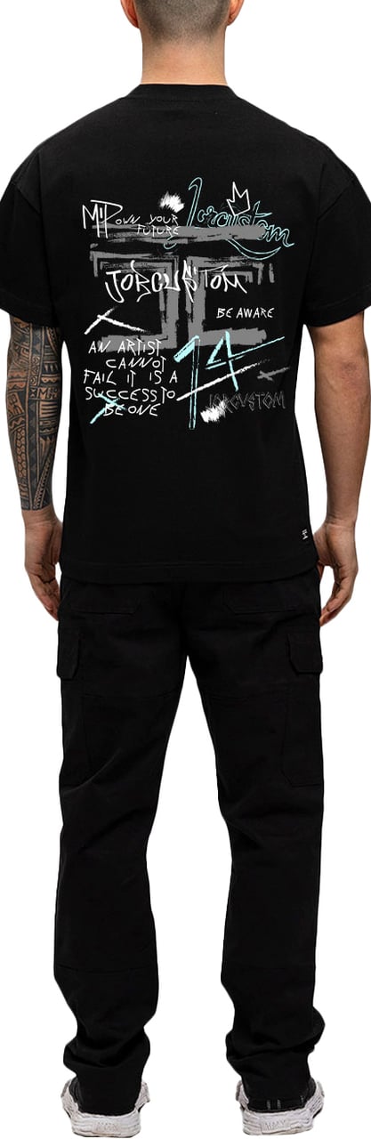 JORCUSTOM Artist Loose Fit T-Shirt Black Zwart