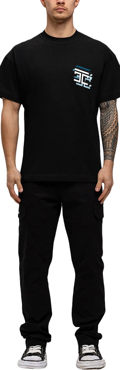 JORCUSTOM Assembly Loose Fit T-Shirt Black Zwart