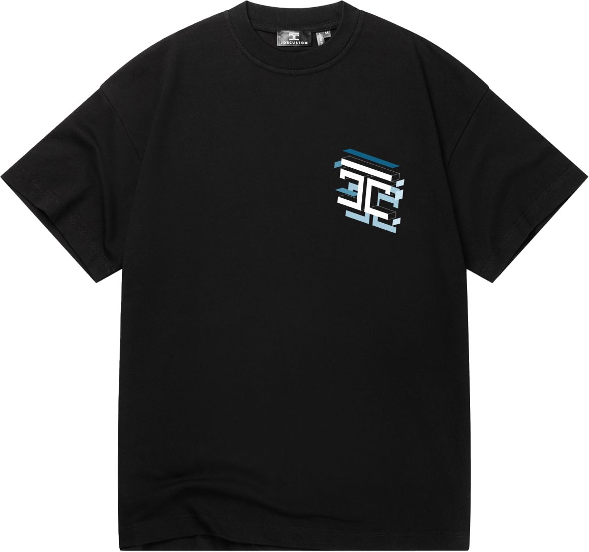 JORCUSTOM Assembly Loose Fit T-Shirt Black Zwart