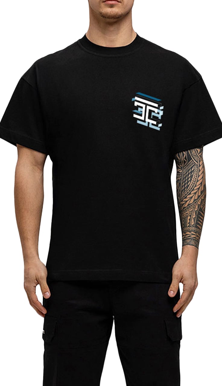 JORCUSTOM Assembly Loose Fit T-Shirt Black Zwart