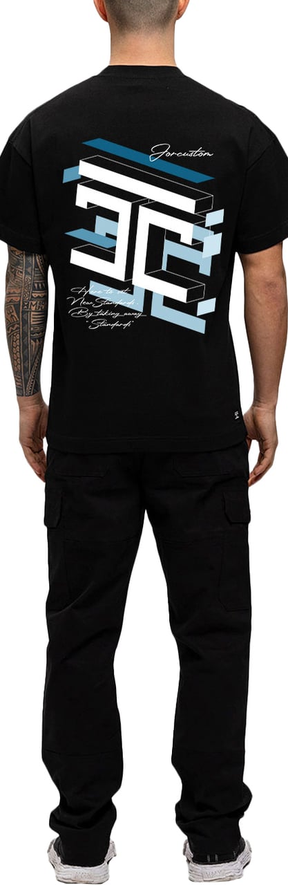 JORCUSTOM Assembly Loose Fit T-Shirt Black Zwart