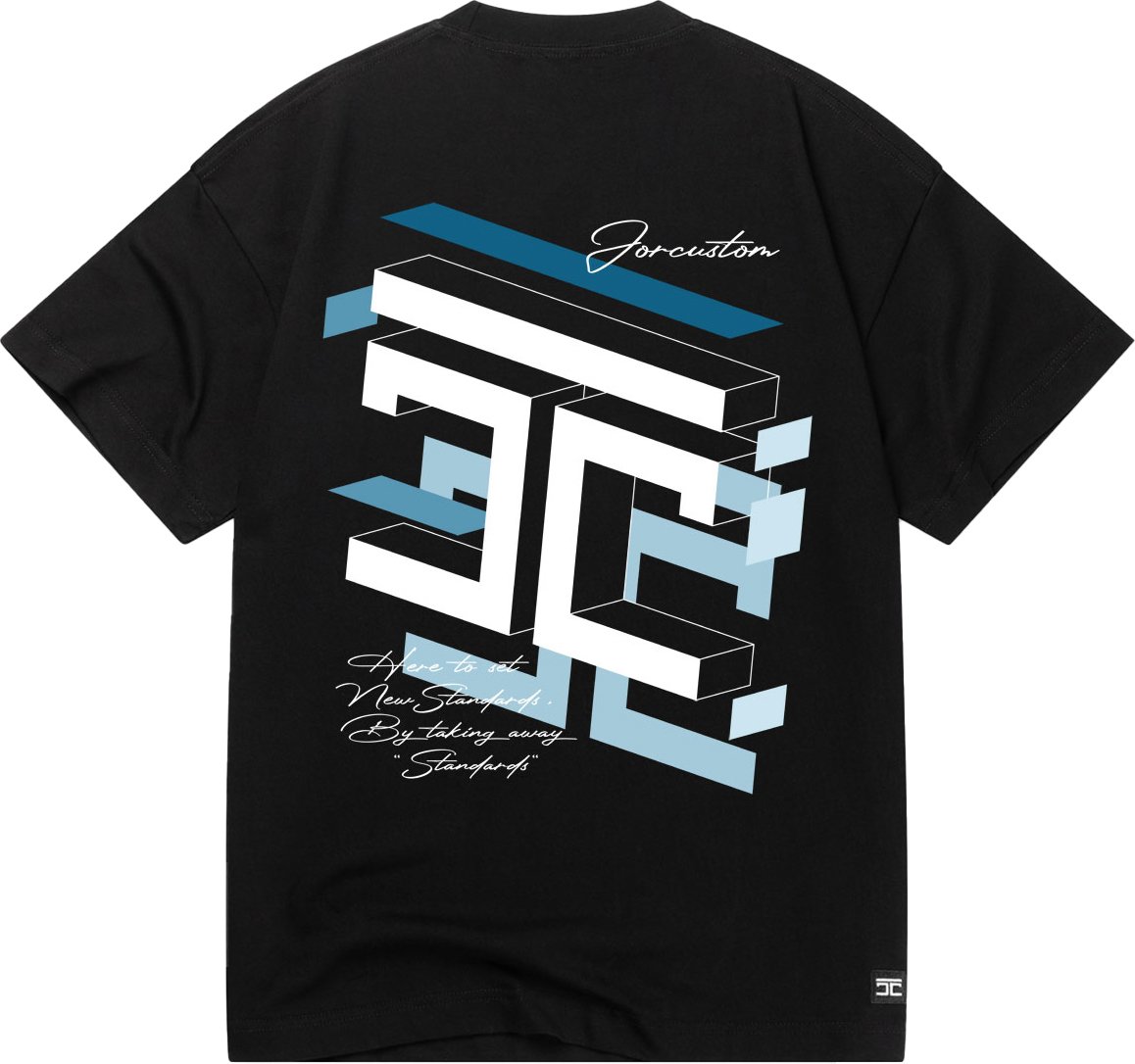 JORCUSTOM Assembly Loose Fit T-Shirt Black Zwart