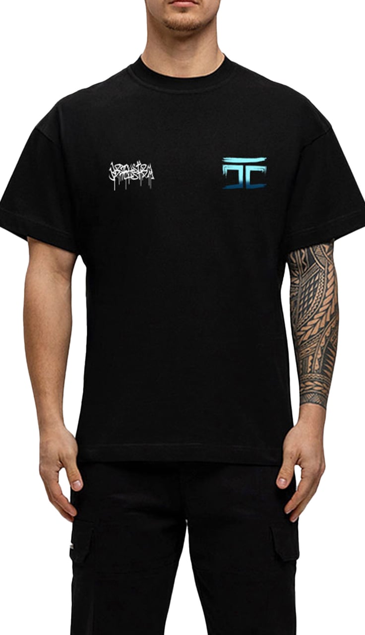 JORCUSTOM Graffiti Loose Fit T-Shirt Black Zwart