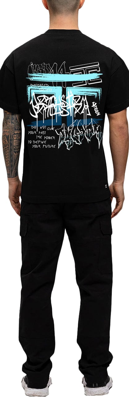 JORCUSTOM Graffiti Loose Fit T-Shirt Black Zwart