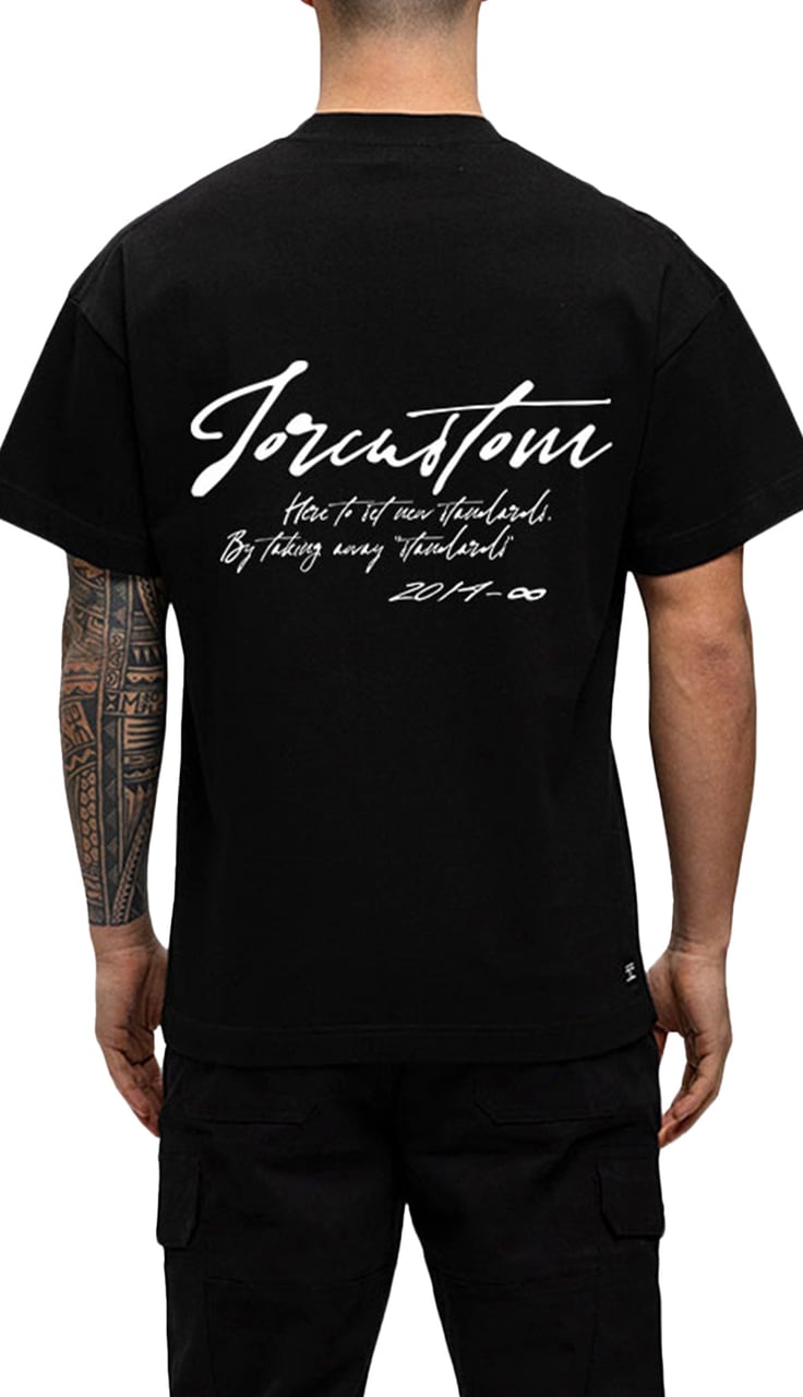 JORCUSTOM NewStand Slim Fit T-Shirt Antracite Zwart