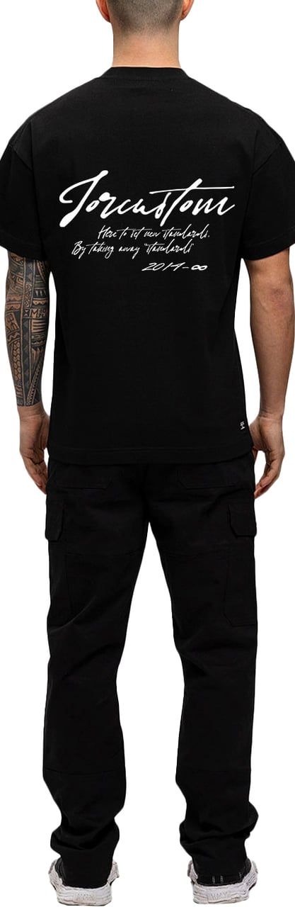 JORCUSTOM NewStand Slim Fit T-Shirt Antracite Zwart