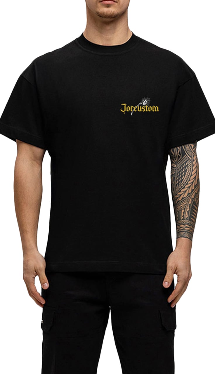 JORCUSTOM Sunflower Loose Fit T-Shirt Black Zwart
