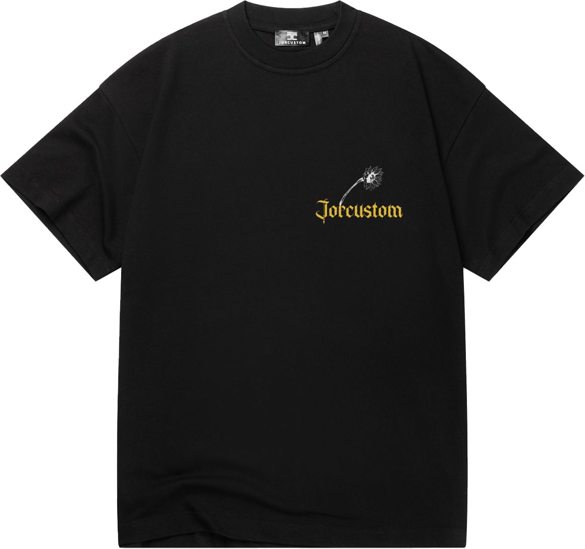 JORCUSTOM Sunflower Loose Fit T-Shirt Black Zwart
