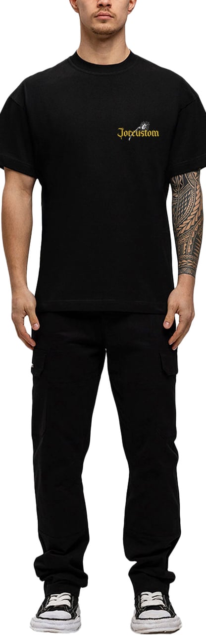 JORCUSTOM Sunflower Loose Fit T-Shirt Black Zwart