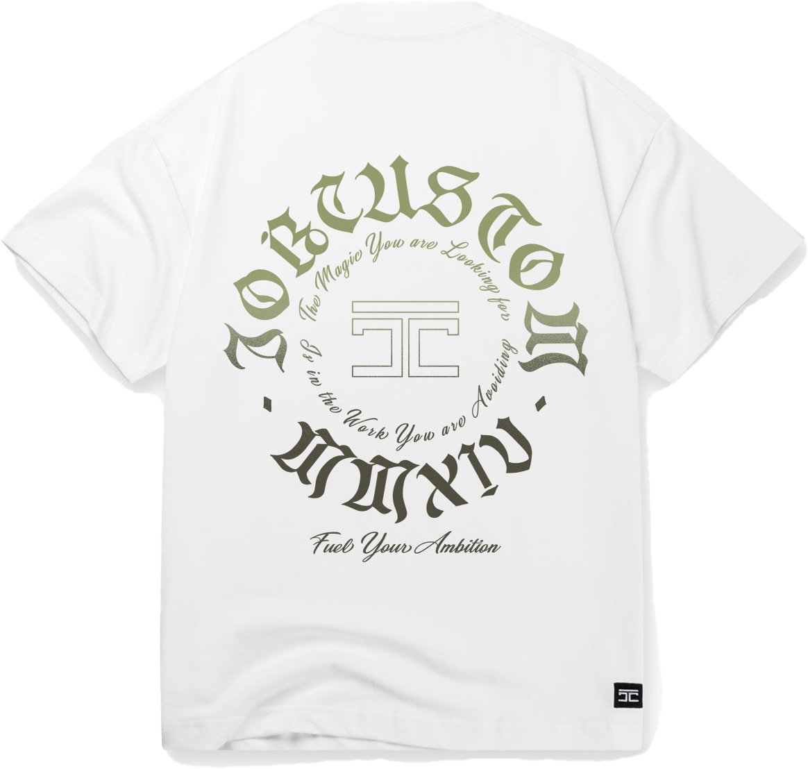 JORCUSTOM Ambition Loose Fit T-Shirt White Wit