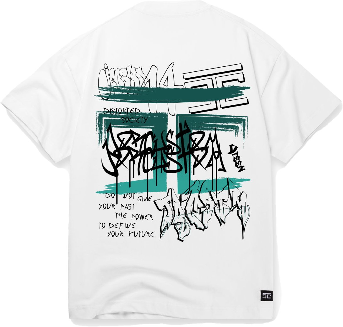 JORCUSTOM Graffiti Loose Fit T-Shirt White Wit