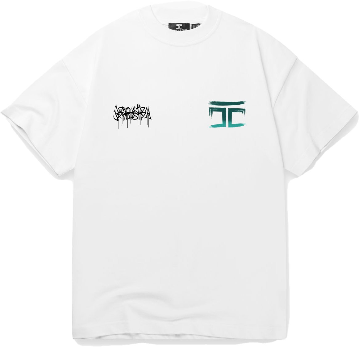 JORCUSTOM Graffiti Loose Fit T-Shirt White Wit