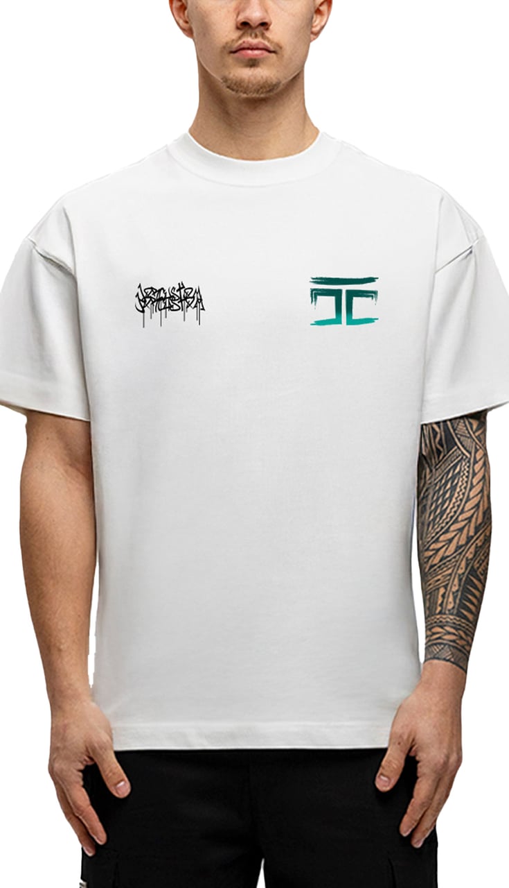 JORCUSTOM Graffiti Loose Fit T-Shirt White Wit