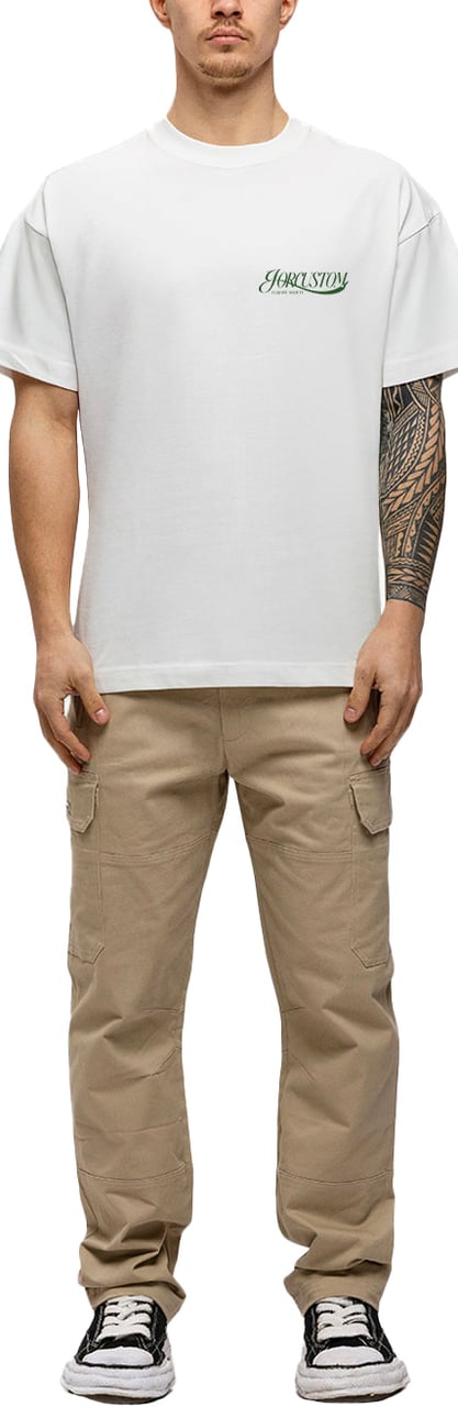 JORCUSTOM Script Loose Fit T-Shirt White Wit