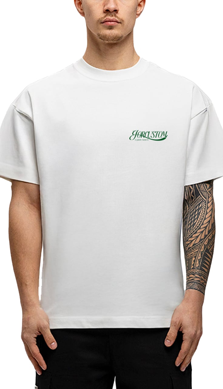 JORCUSTOM Script Loose Fit T-Shirt White Wit