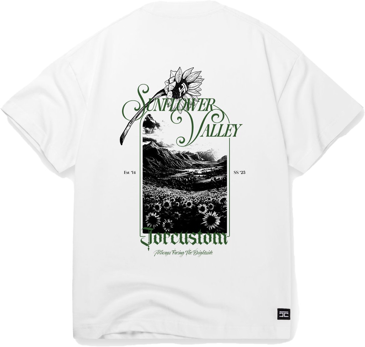 JORCUSTOM Sunflower Loose Fit T-Shirt White Wit