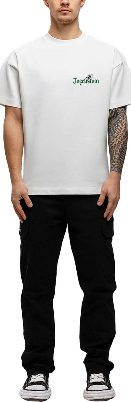 JORCUSTOM Sunflower Loose Fit T-Shirt White Wit