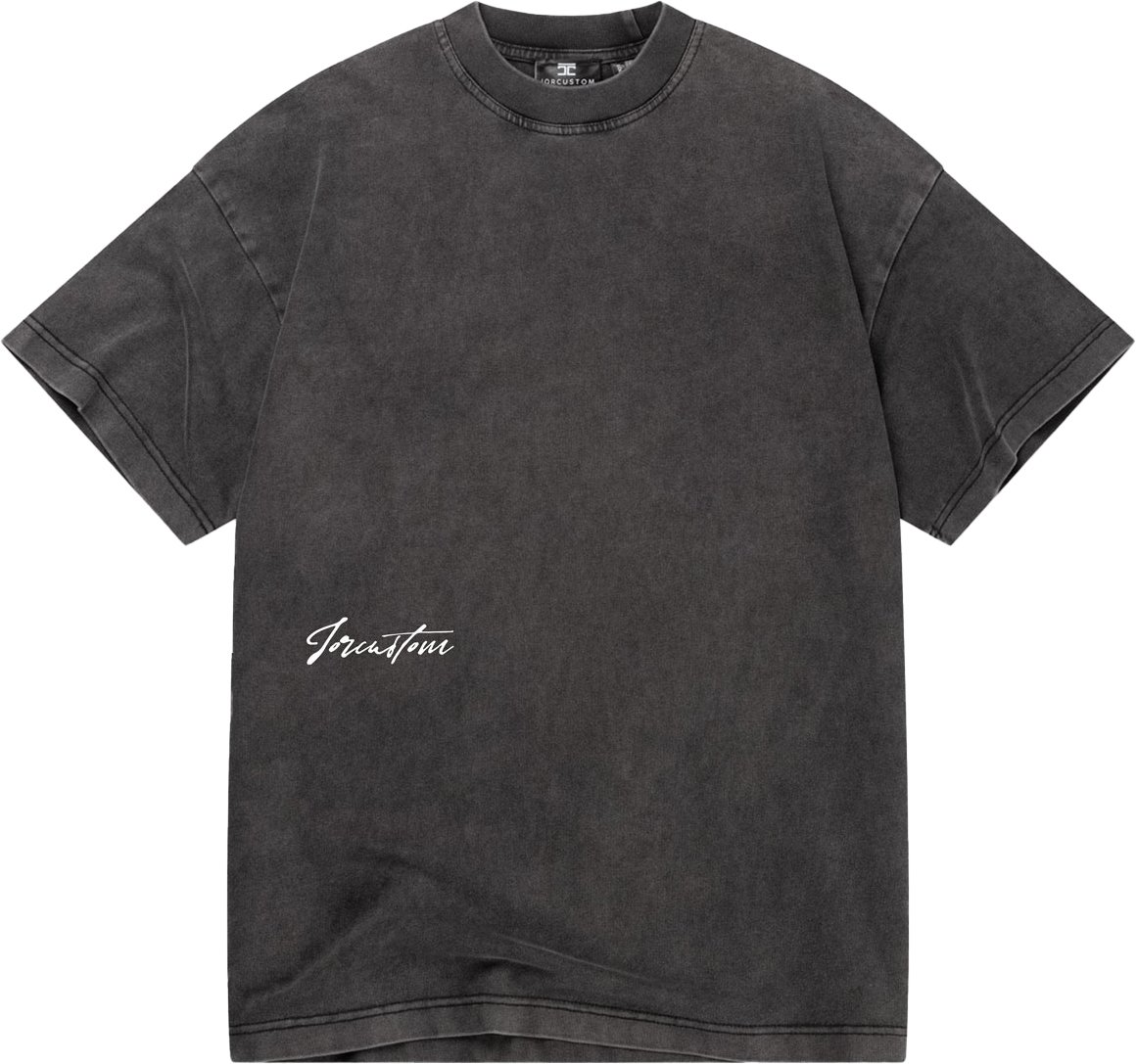 JORCUSTOM Outline Loose Fit T-Shirt AcidGrey Grijs