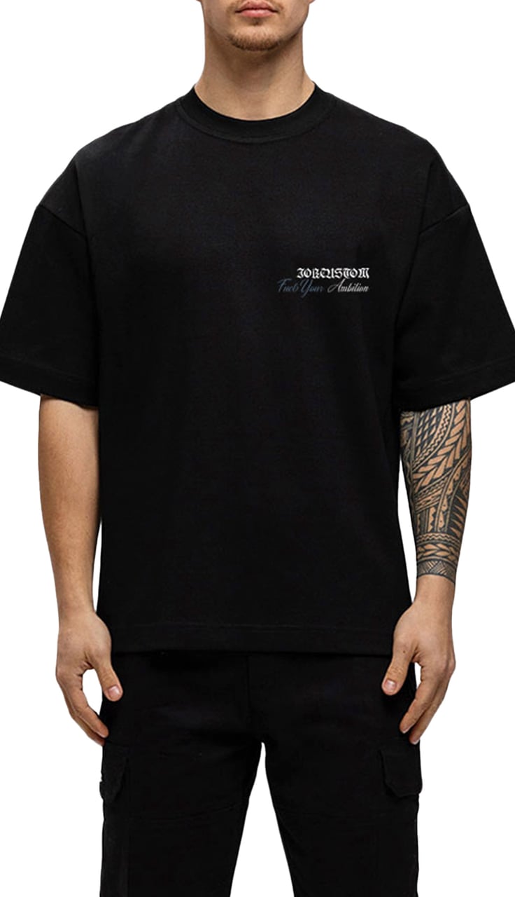JORCUSTOM Ambition Oversized T-Shirt Black Zwart