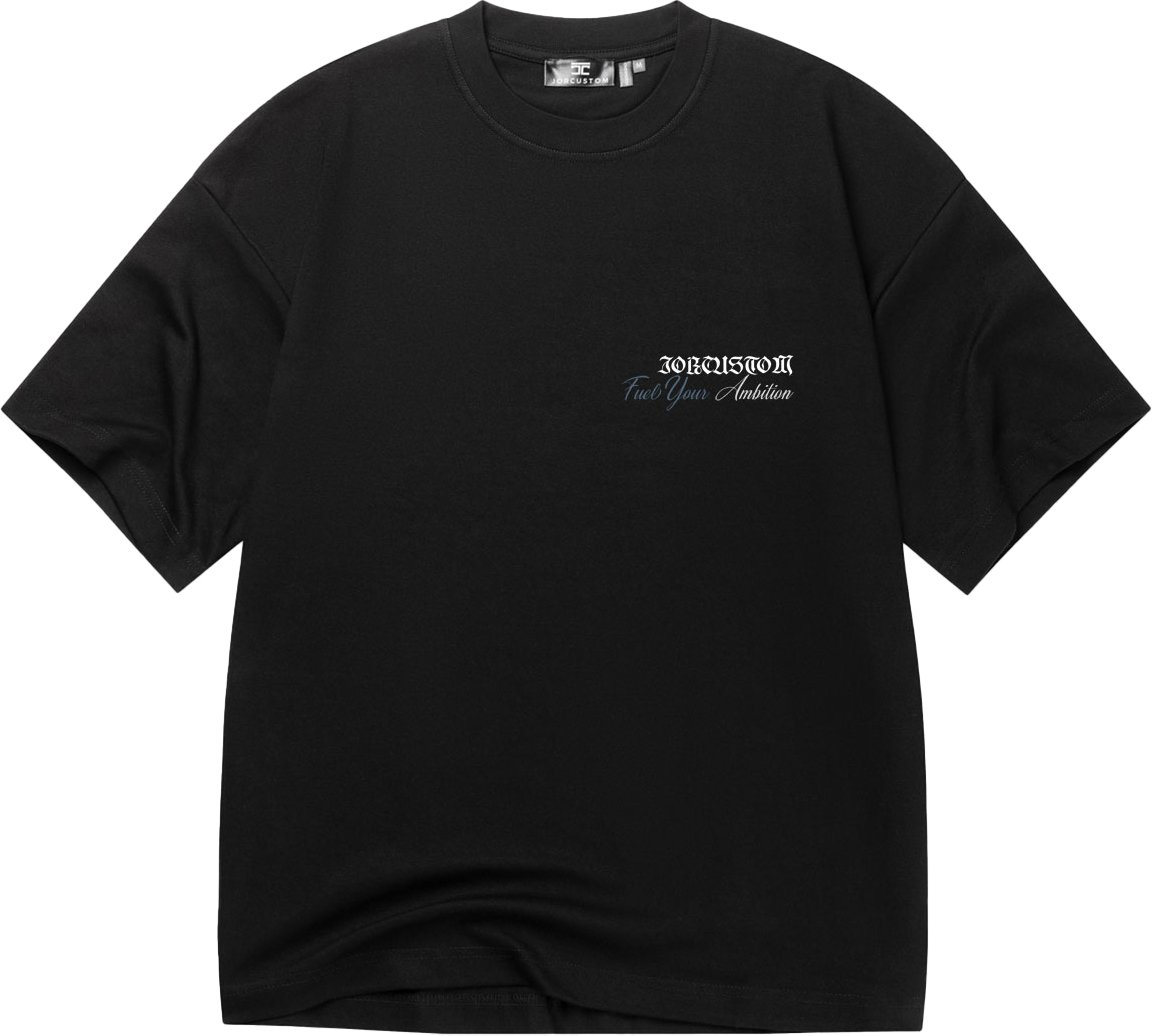 JORCUSTOM Ambition Oversized T-Shirt Black Zwart