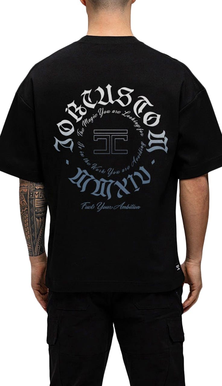 JORCUSTOM Ambition Oversized T-Shirt Black Zwart