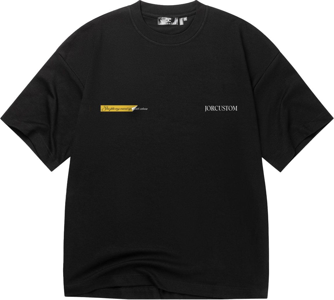 JORCUSTOM AngelTwo Oversized T-Shirt Black Zwart