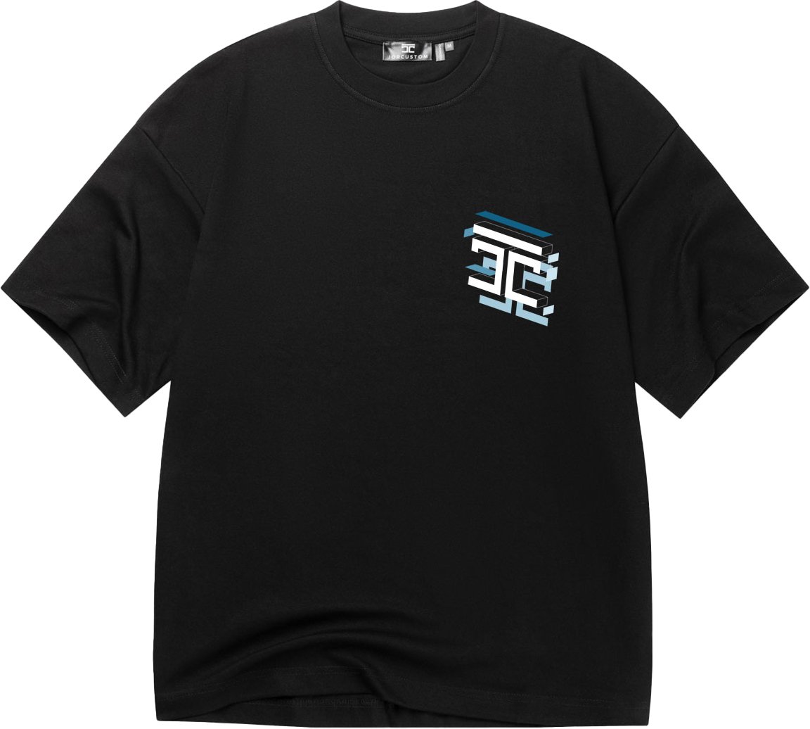 JORCUSTOM Assembly Oversized T-Shirt Black Zwart