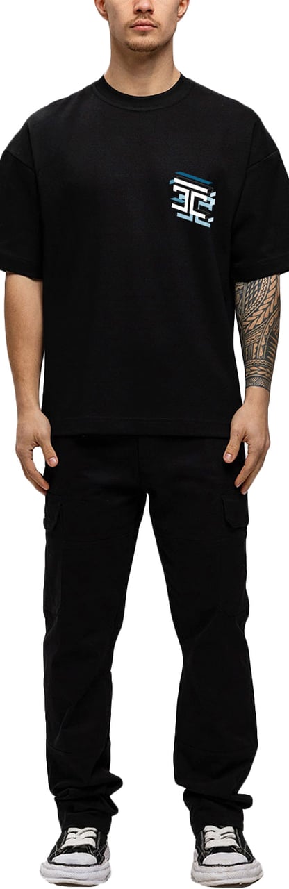 JORCUSTOM Assembly Oversized T-Shirt Black Zwart