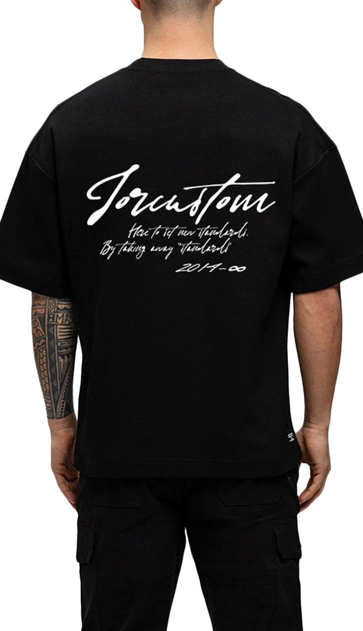 JORCUSTOM NewStand Slim Fit T-Shirt Antracite Zwart