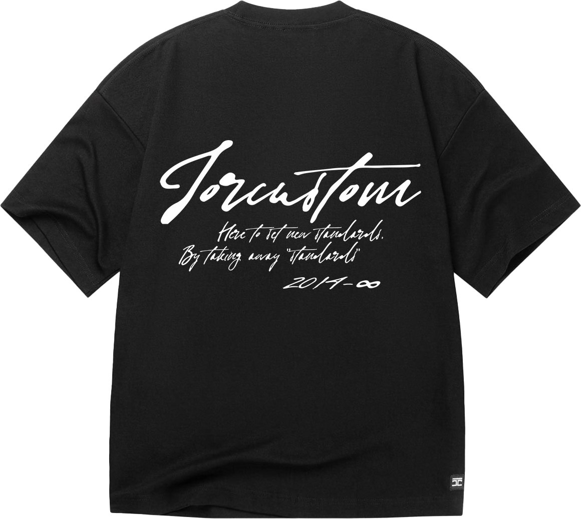 JORCUSTOM NewStand Slim Fit T-Shirt Antracite Zwart