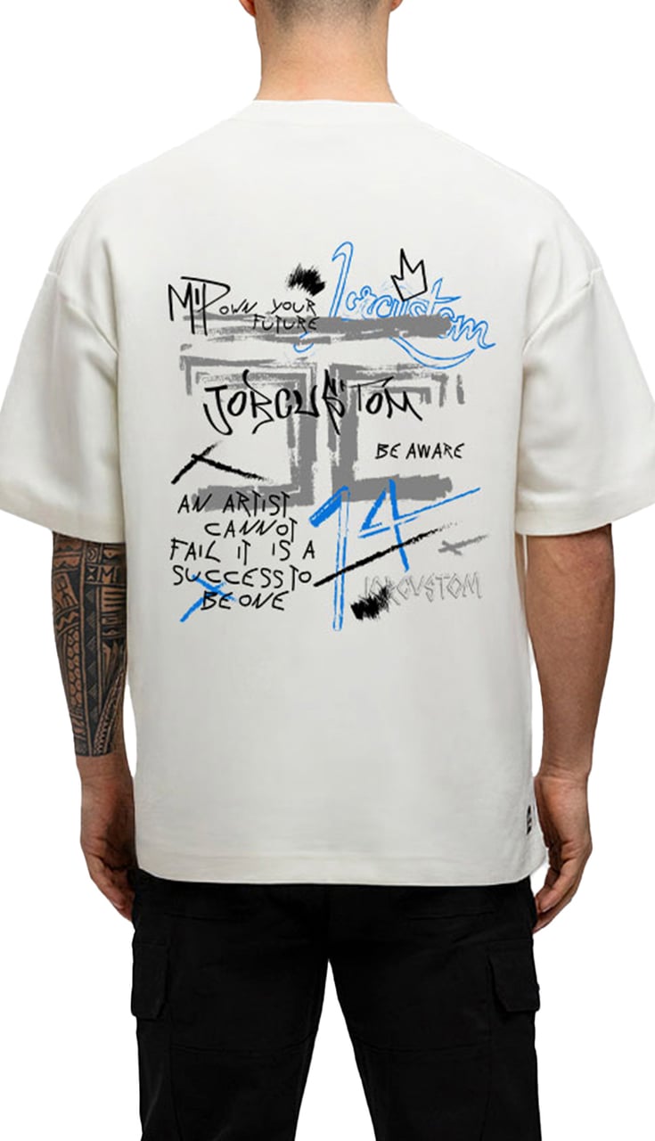 JORCUSTOM Artist Oversized T-Shirt White Wit