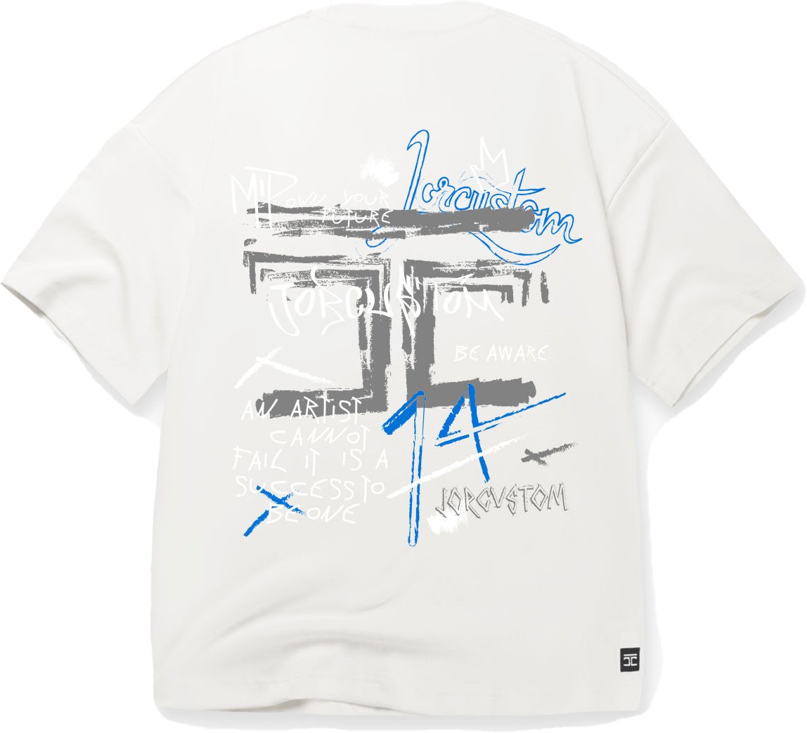 JORCUSTOM Artist Oversized T-Shirt White Wit