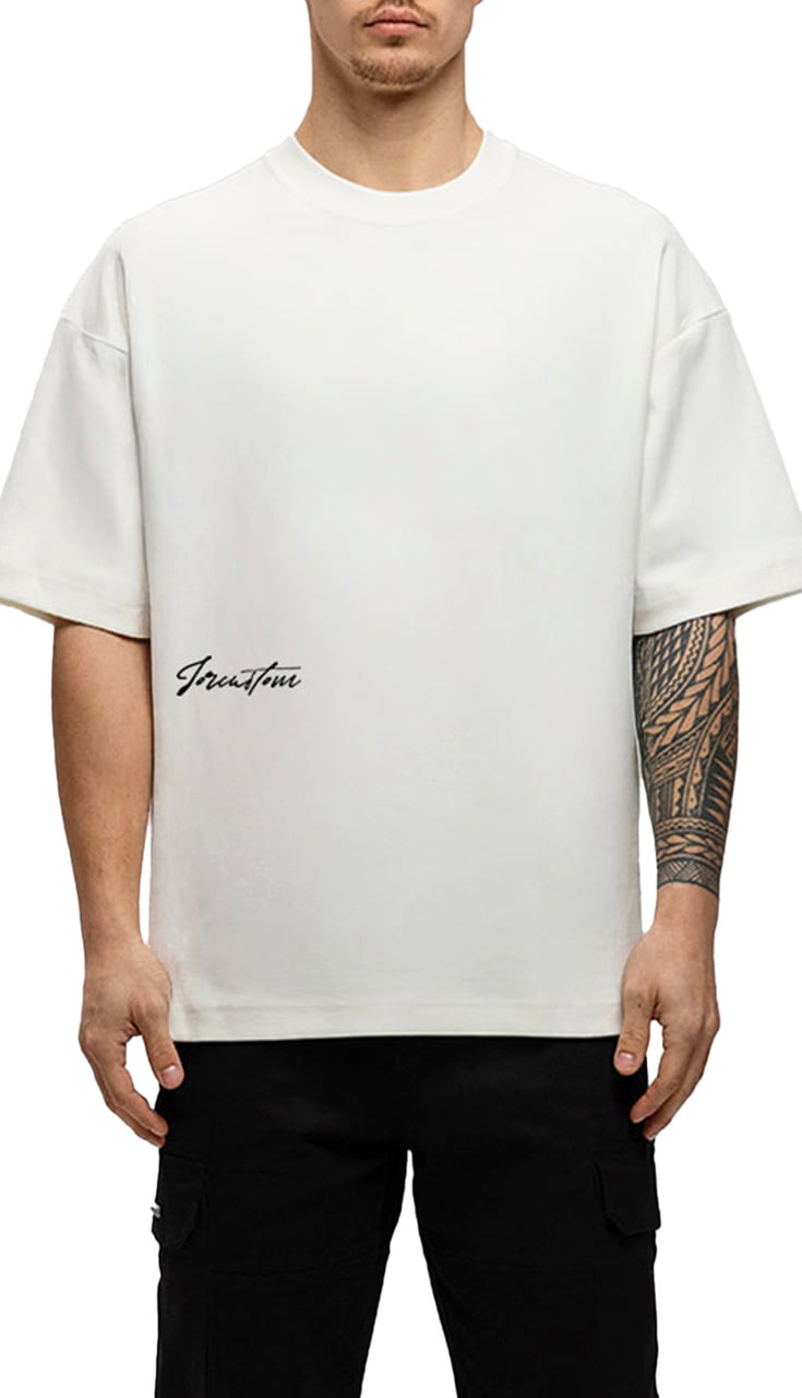 JORCUSTOM Outline Oversized T-Shirt White Wit