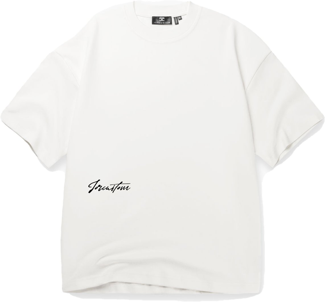 JORCUSTOM Outline Oversized T-Shirt White Wit