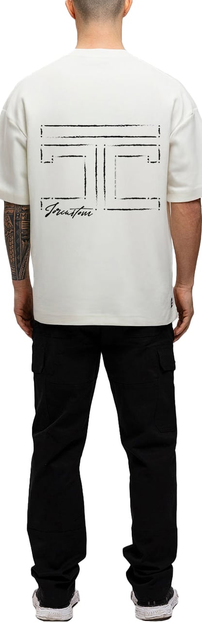 JORCUSTOM Outline Oversized T-Shirt White Wit
