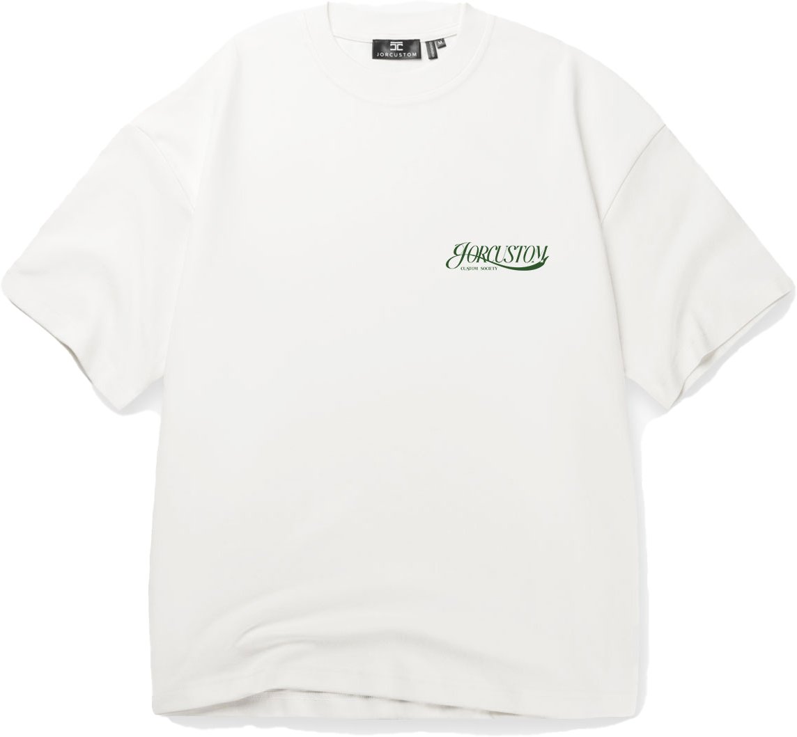 JORCUSTOM Script Oversized T-Shirt White Wit