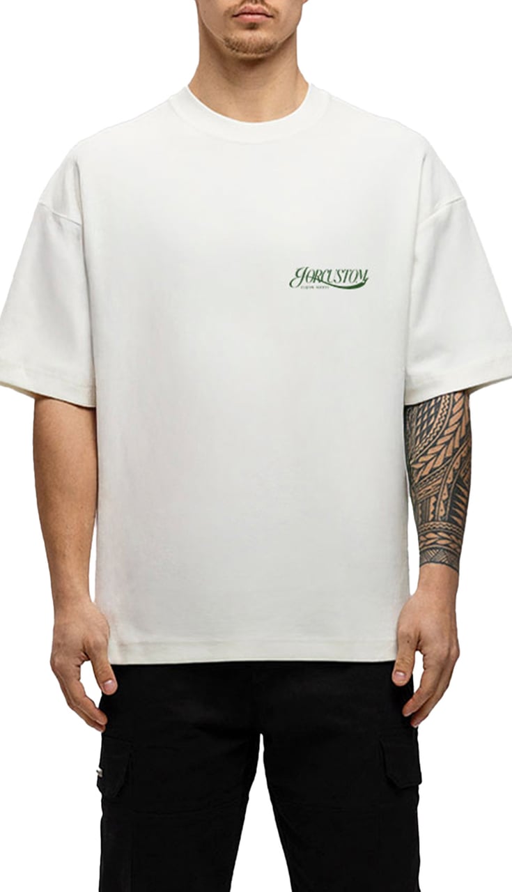 JORCUSTOM Script Oversized T-Shirt White Wit