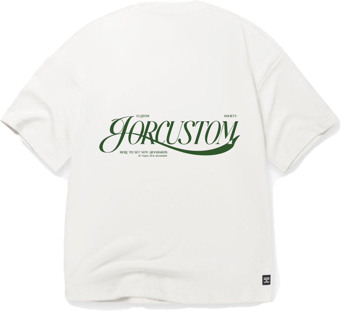 JORCUSTOM Script Oversized T-Shirt White Wit