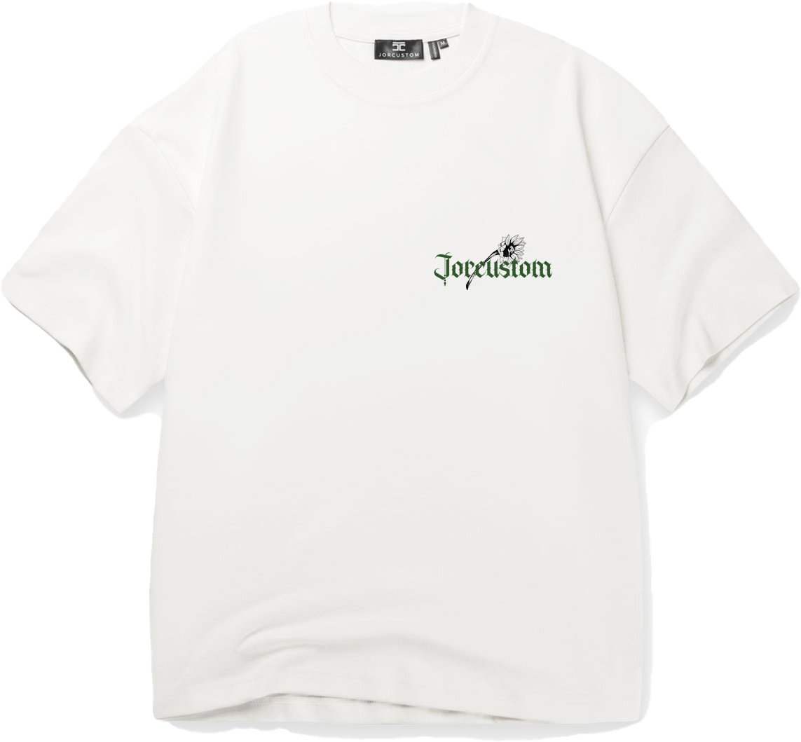 JORCUSTOM Sunflower Oversized T-Shirt White Wit