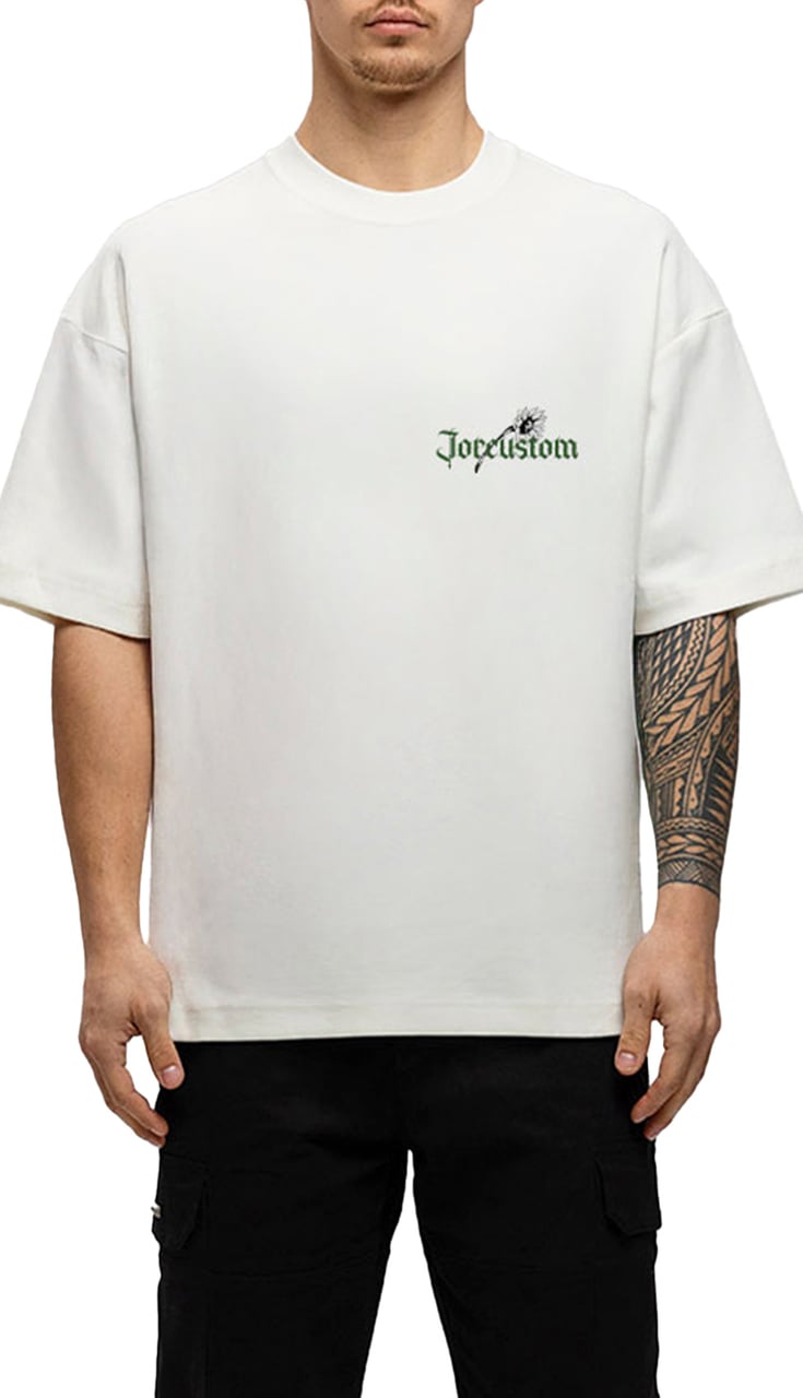 JORCUSTOM Sunflower Oversized T-Shirt White Wit