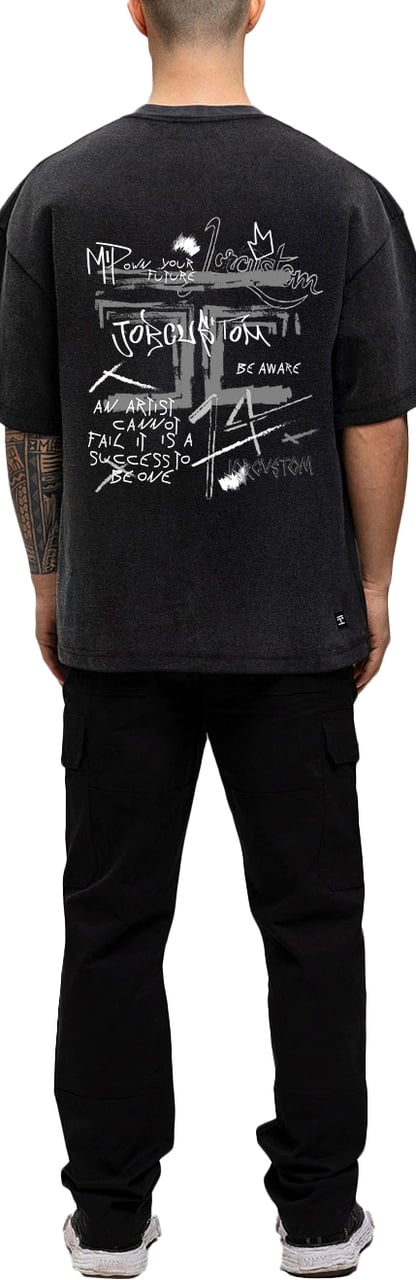 JORCUSTOM Artist Oversized T-Shirt AcidGrey Grijs