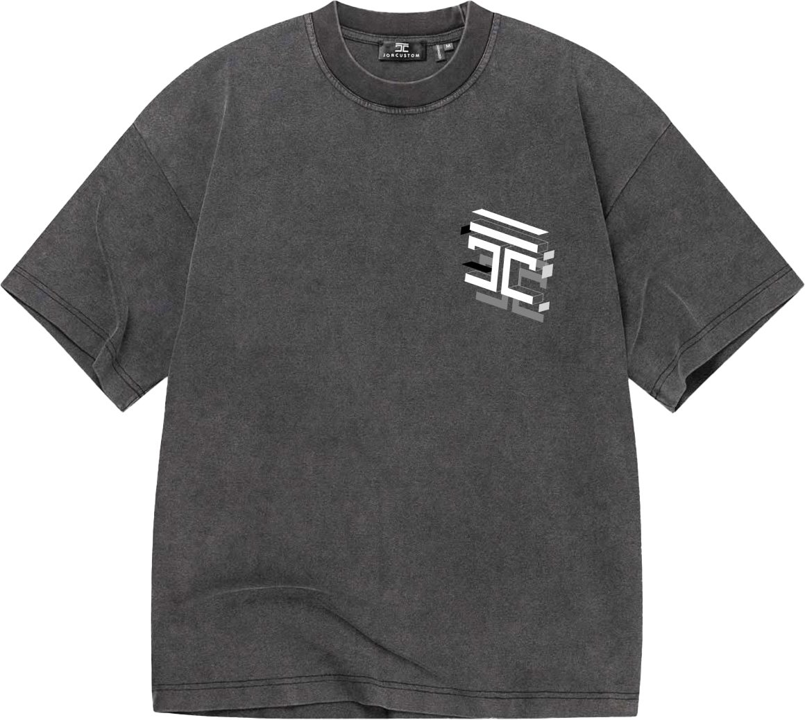 JORCUSTOM Assembly Oversized T-Shirt AcidGrey Grijs