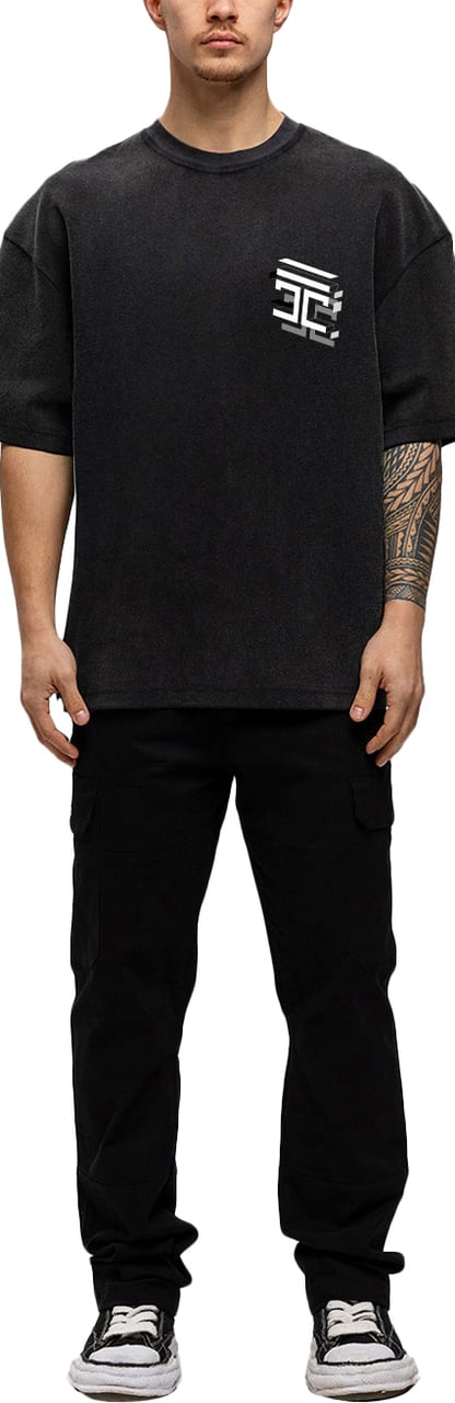 JORCUSTOM Assembly Oversized T-Shirt AcidGrey Grijs