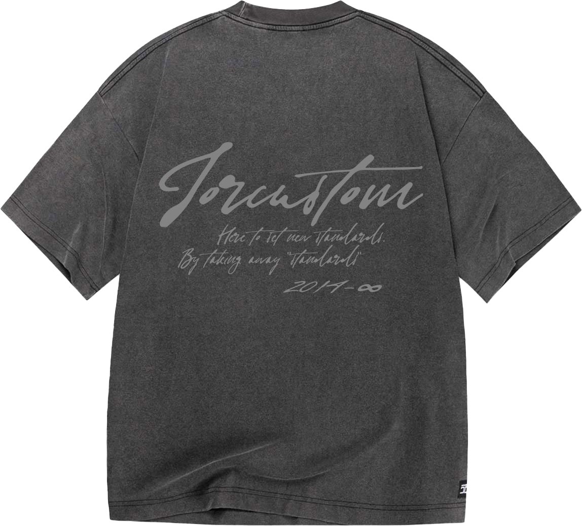 JORCUSTOM NewStand Oversized T-Shirt AcidGrey Grijs