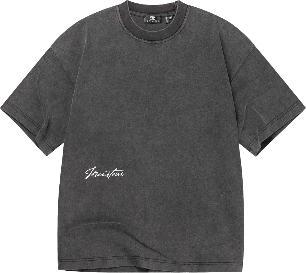 JORCUSTOM Outline Oversized T-Shirt AcidGrey Grijs