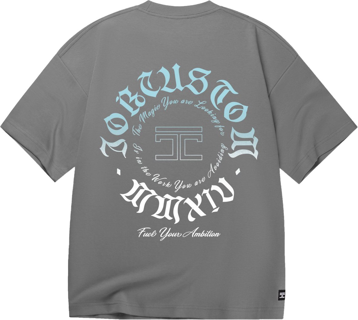 JORCUSTOM Ambition Oversized T-Shirt Antracit Grijs