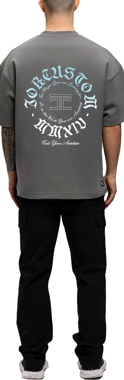 JORCUSTOM Ambition Oversized T-Shirt Antracit Grijs