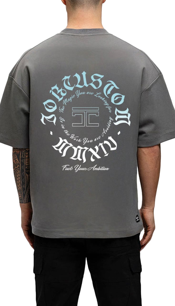 JORCUSTOM Ambition Oversized T-Shirt Antracit Grijs