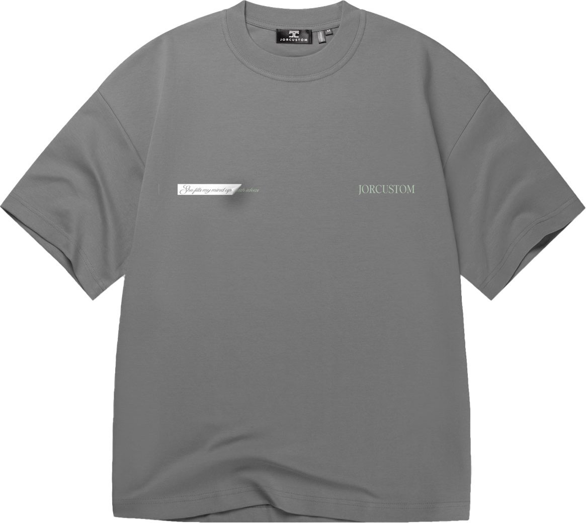 JORCUSTOM AngelTwo Oversized T-Shirt Antracit Grijs